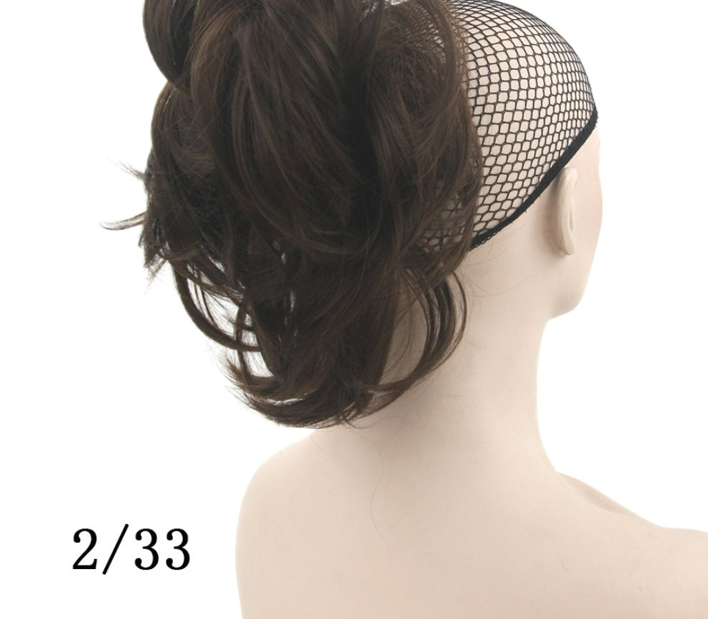 Grip ponytail short hair female curly hair wig flexible hair ponytail