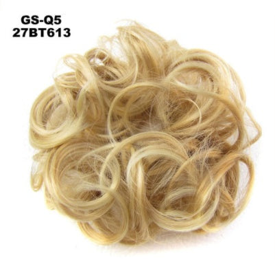 New Trendy Design Women Wavy Curly Messy Hair Bun Synthetic