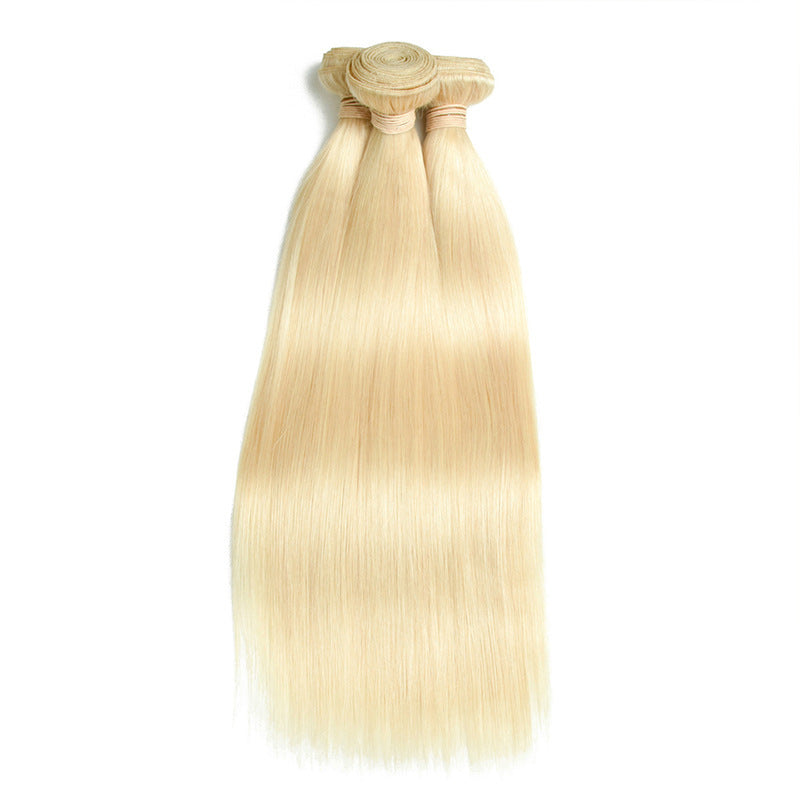 Blond Straight Wave Human Real Golden Hair