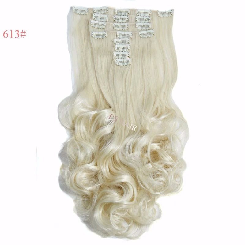 Wig, Euramerican popular ladies 18 card 8 piece long roll, big wave, no trace hair receiving.