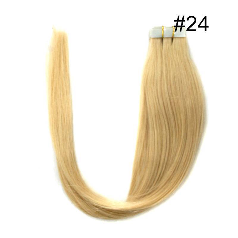 Pu traceless nano human hair European and American hair extension 16inch 40cm 20 piece pack