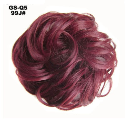 New Trendy Design Women Wavy Curly Messy Hair Bun Synthetic