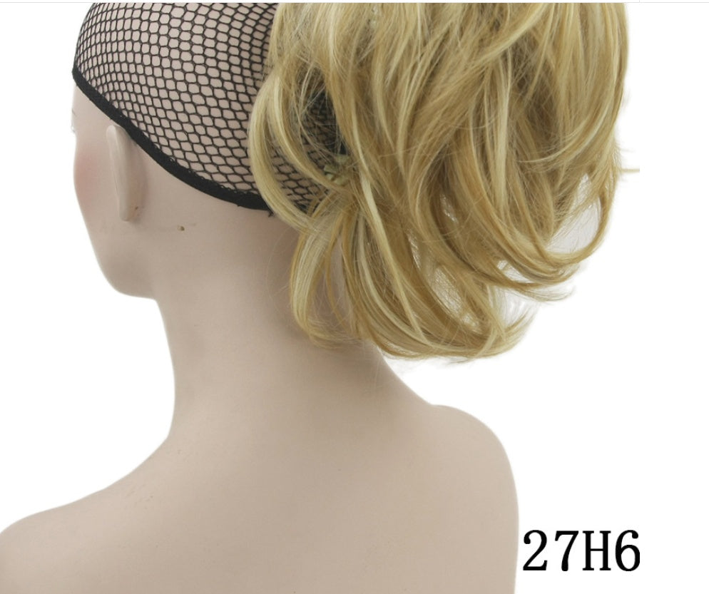 Grip ponytail short hair female curly hair wig flexible hair ponytail