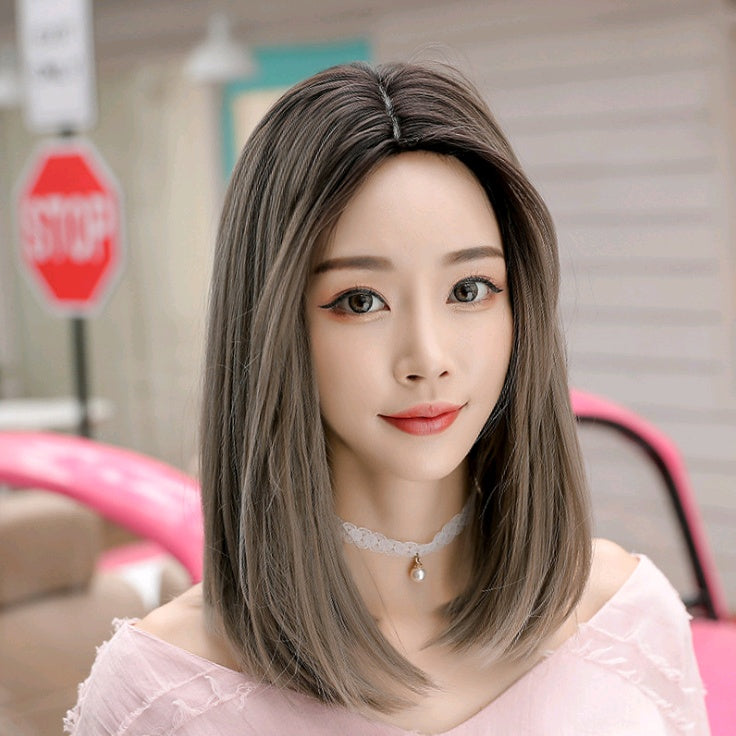 Wig in the long straight hair fashion realistic wig wig long straight hair