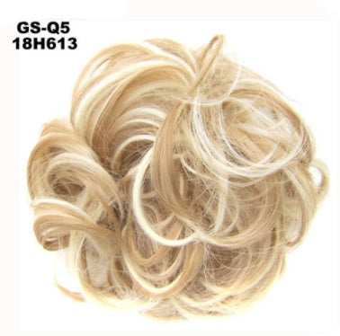 New Trendy Design Women Wavy Curly Messy Hair Bun Synthetic