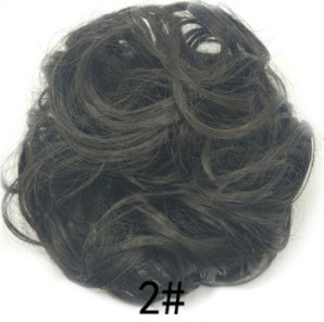 New Trendy Design Women Wavy Curly Messy Hair Bun Synthetic