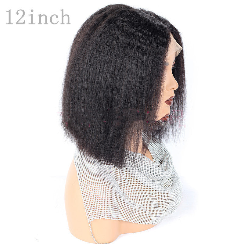 Kinky Straight Front Human Hair wigs