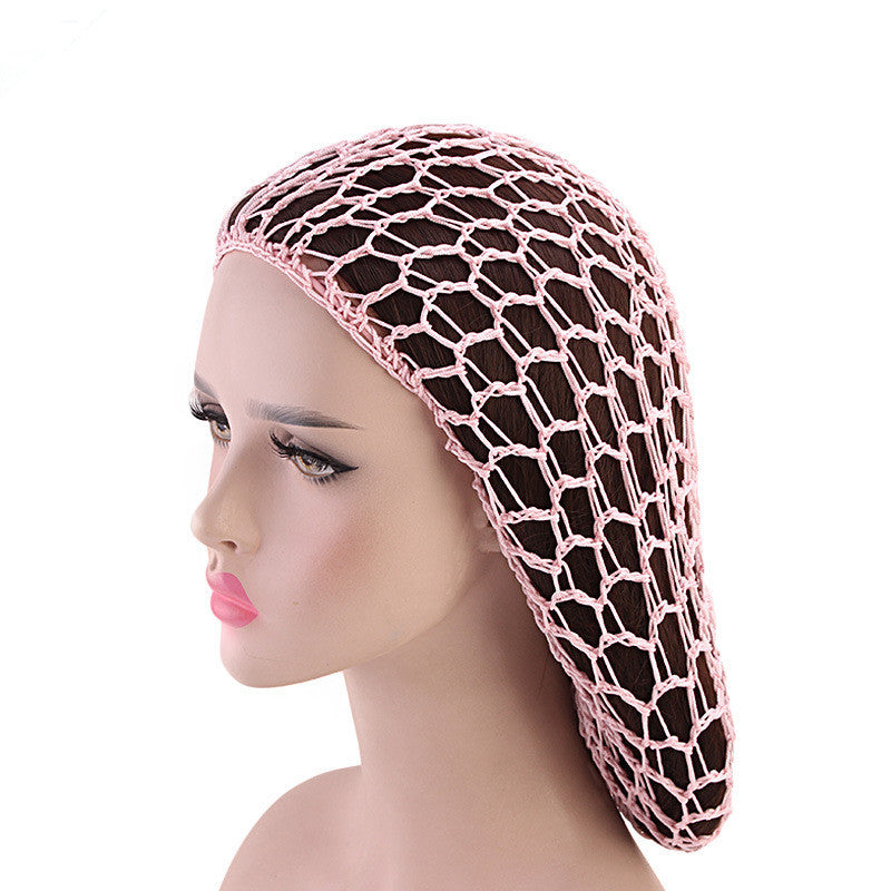 Ladies Hand Crocheted Drooping Hair Net, Hair Care Long Net Bag, Mesh Night Cap