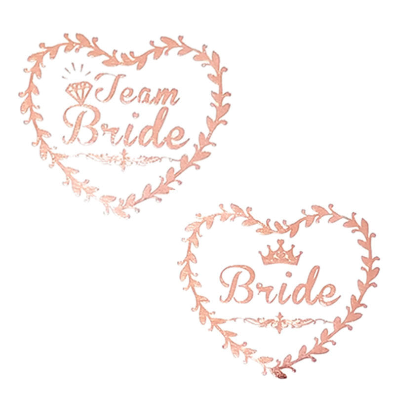 20pcs Team Bride Temporary Tattoos Stickers Wedding Decor Bride To Be Hen Bachelorette Party Decor Bridal Shower Girl Favors,Q