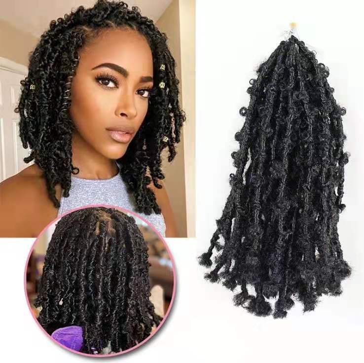 New Product Butterfly Curvy Crochet Dirty Braid African Hair Extension