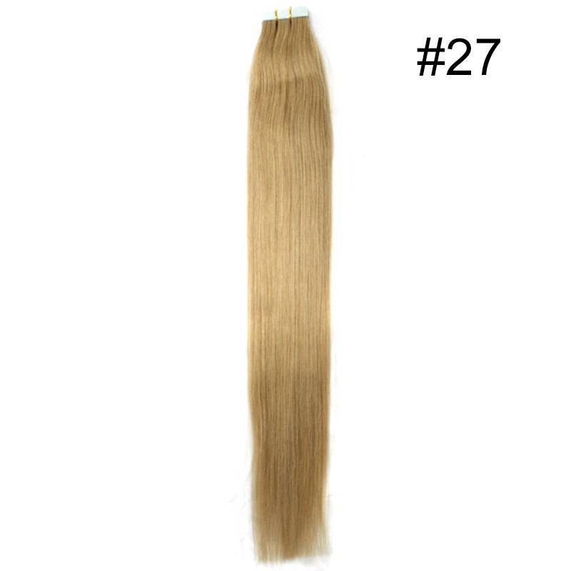 Pu traceless nano human hair European and American hair extension 16inch 40cm 20 piece pack