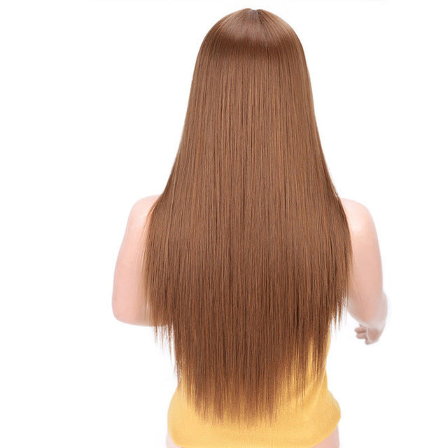 Women's fake long straight hair