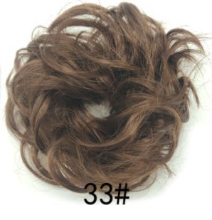 New Trendy Design Women Wavy Curly Messy Hair Bun Synthetic