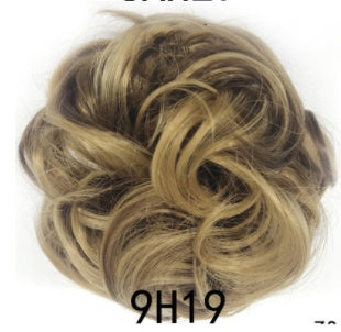 New Trendy Design Women Wavy Curly Messy Hair Bun Synthetic