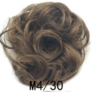 New Trendy Design Women Wavy Curly Messy Hair Bun Synthetic