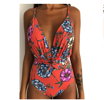 One Piece Swimsuit Backless Monokini Swimwear Women