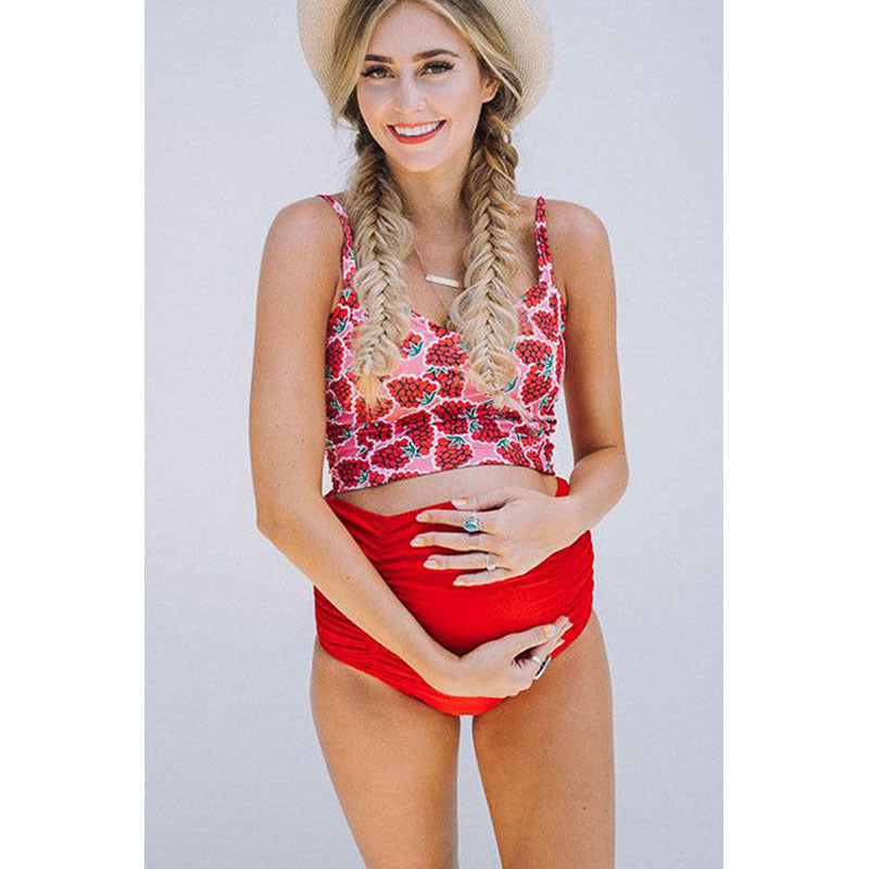 Pregnant women high waist swimwear