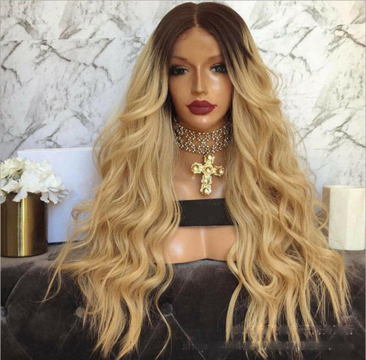 Long curly hair wig set