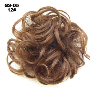 New Trendy Design Women Wavy Curly Messy Hair Bun Synthetic