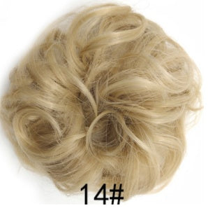 New Trendy Design Women Wavy Curly Messy Hair Bun Synthetic