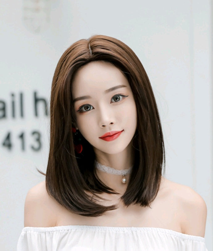 Wig in the long straight hair fashion realistic wig wig long straight hair