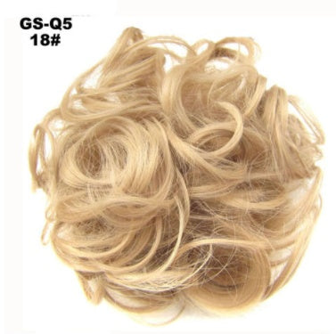 New Trendy Design Women Wavy Curly Messy Hair Bun Synthetic