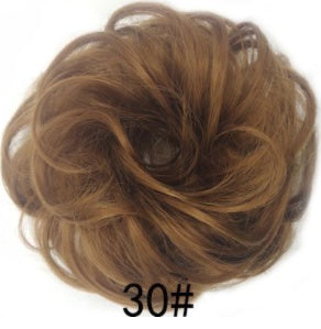 New Trendy Design Women Wavy Curly Messy Hair Bun Synthetic