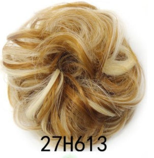 New Trendy Design Women Wavy Curly Messy Hair Bun Synthetic