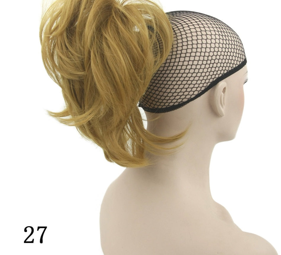 Grip ponytail short hair female curly hair wig flexible hair ponytail