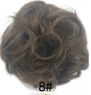 New Trendy Design Women Wavy Curly Messy Hair Bun Synthetic