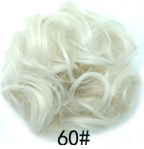 New Trendy Design Women Wavy Curly Messy Hair Bun Synthetic