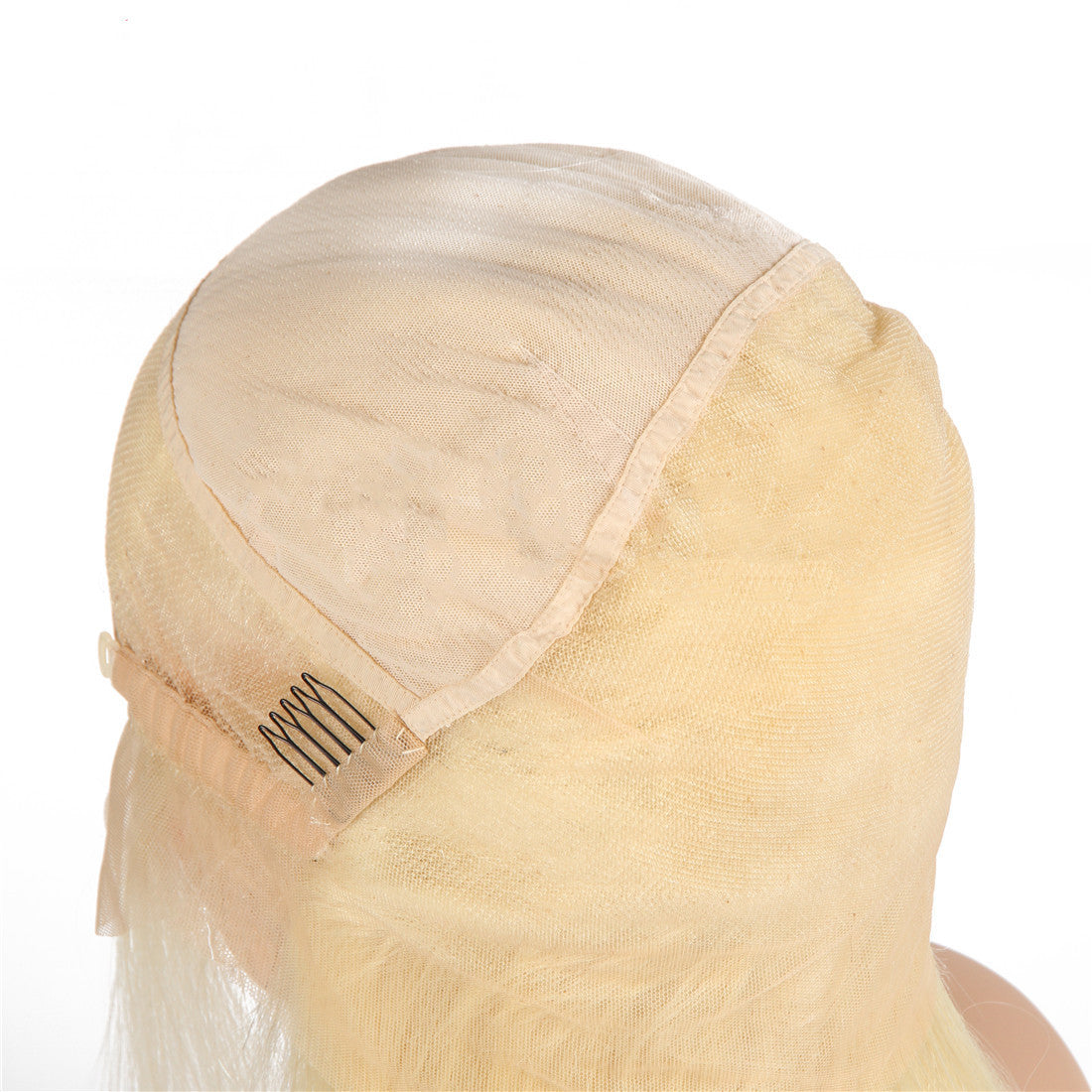 Semi Lace Real Wig Blond Headgear