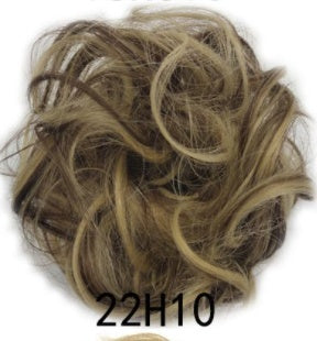 New Trendy Design Women Wavy Curly Messy Hair Bun Synthetic