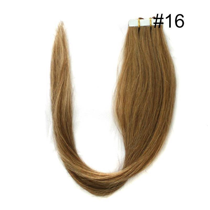 Pu traceless nano human hair European and American hair extension 16inch 40cm 20 piece pack