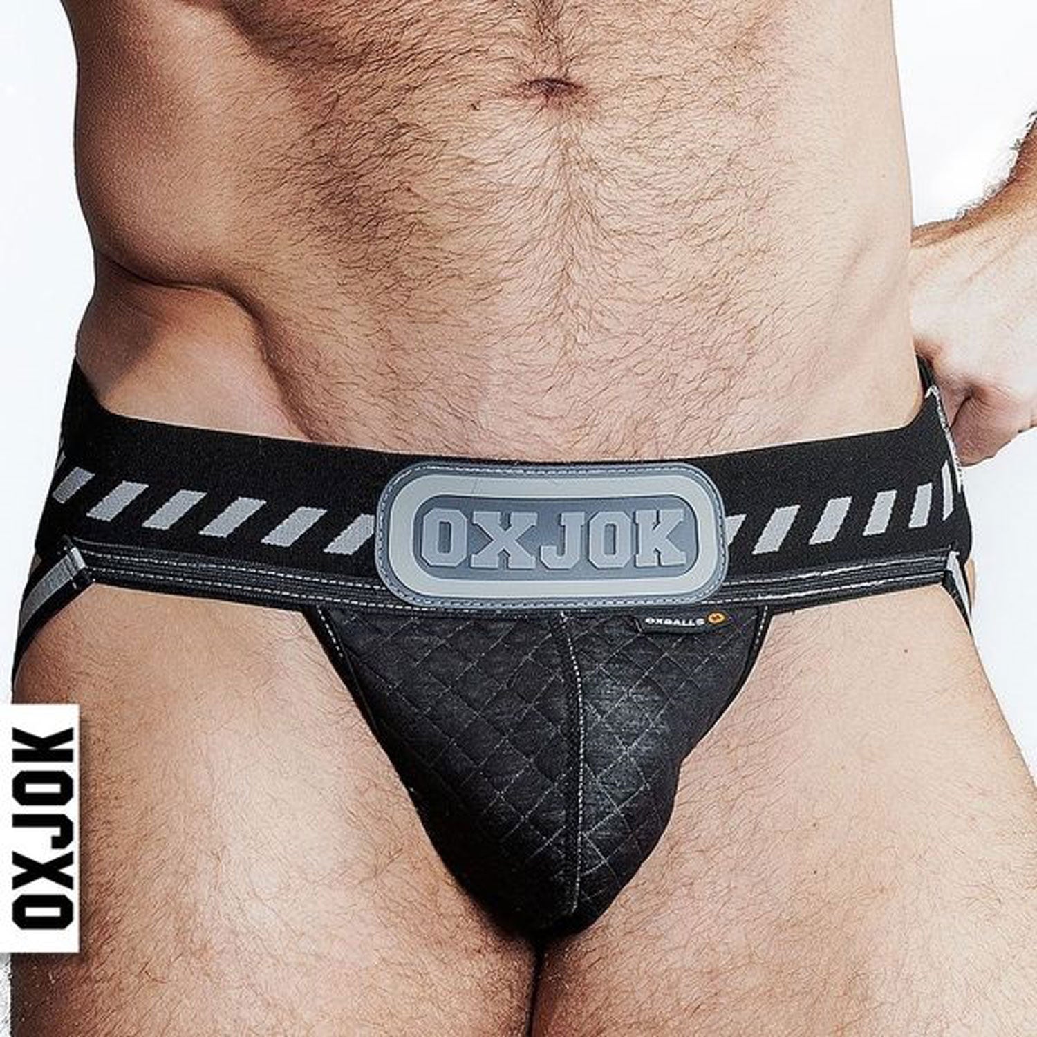 Packer Industrial Quilted Cargo Strapjock Black Pull Small OX-JOK-1005-BLK-S