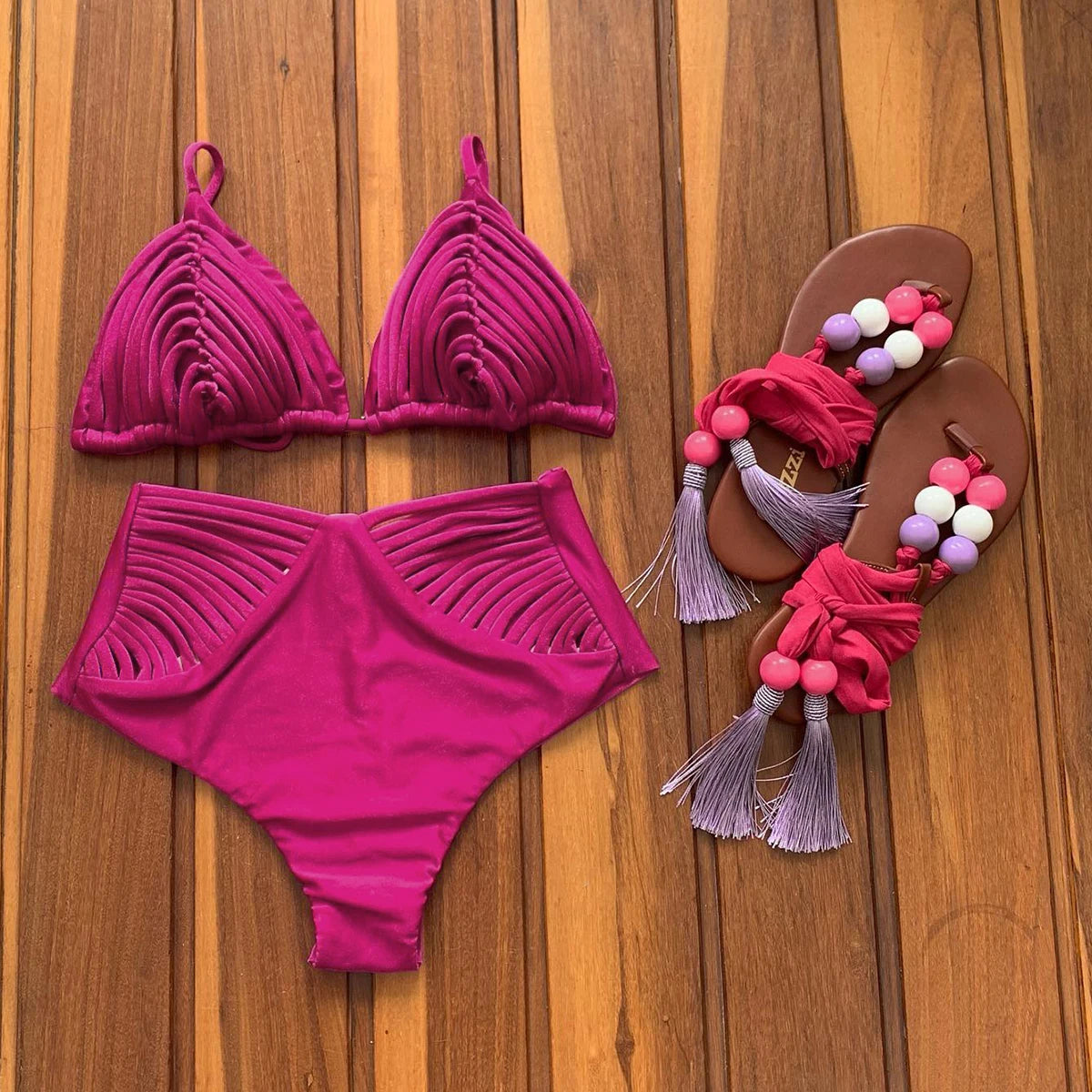 SEAURAL 2024 New Brazilian Bikini Bandage Stripes Swimwear Women's Swimsuit Two Piece Set Female Sexy Mujer Beachwear Summer