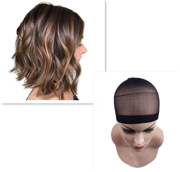 Wig female short curly hair