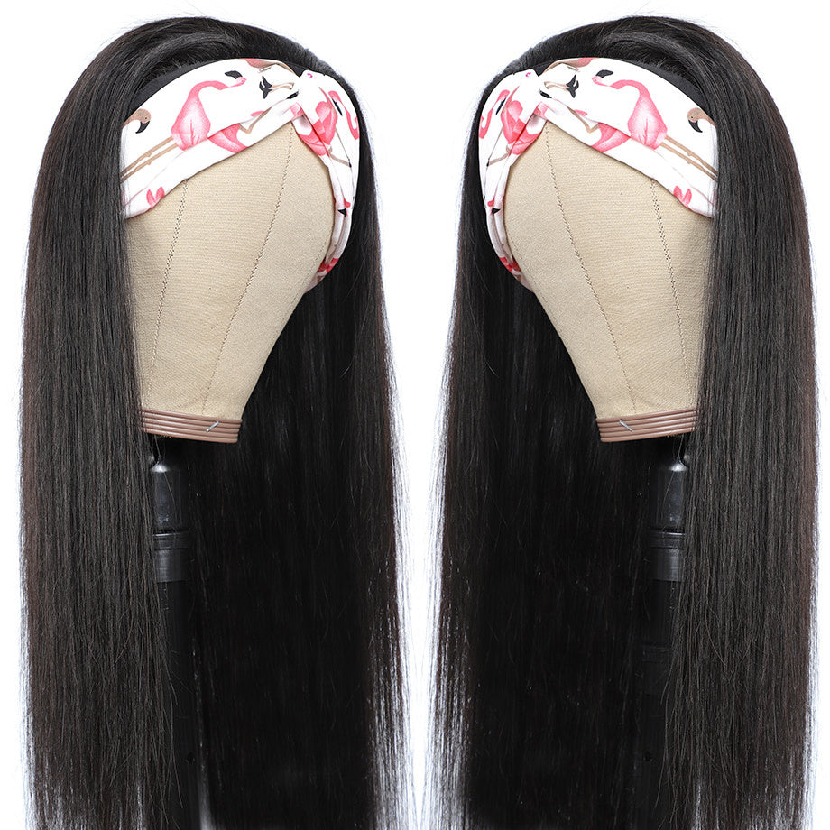 Human Hair No Lace Headband Wig