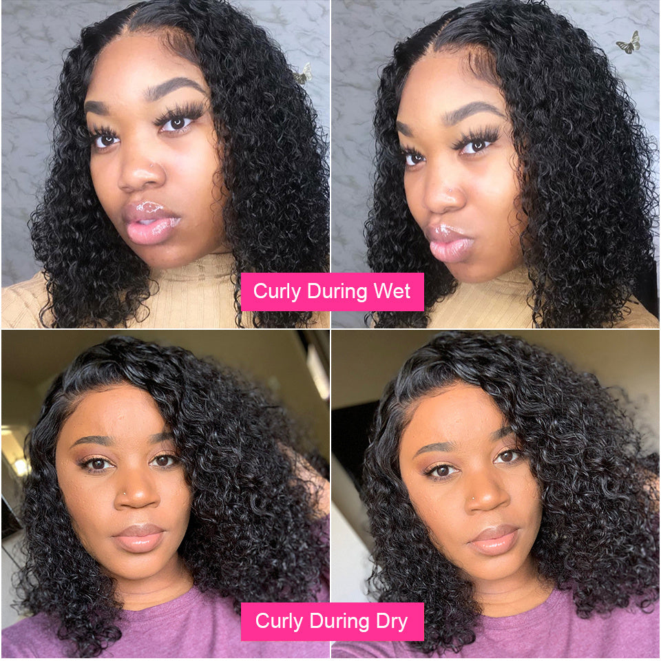 Loose Deep Wave Short Bob Wig Jerry Curly Human Hair Wigs