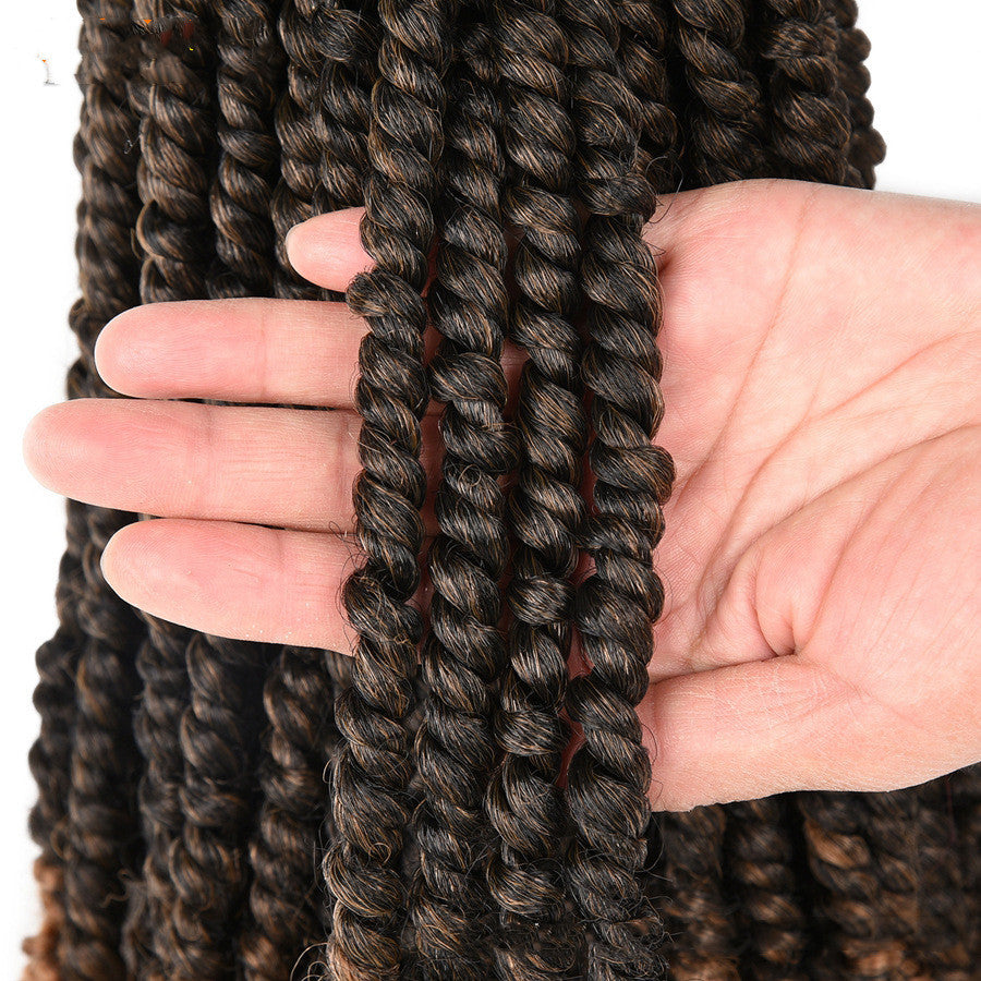 TOMO Pre-twisted Passion Twist Crochet African Dirty Braids Crochet Hair