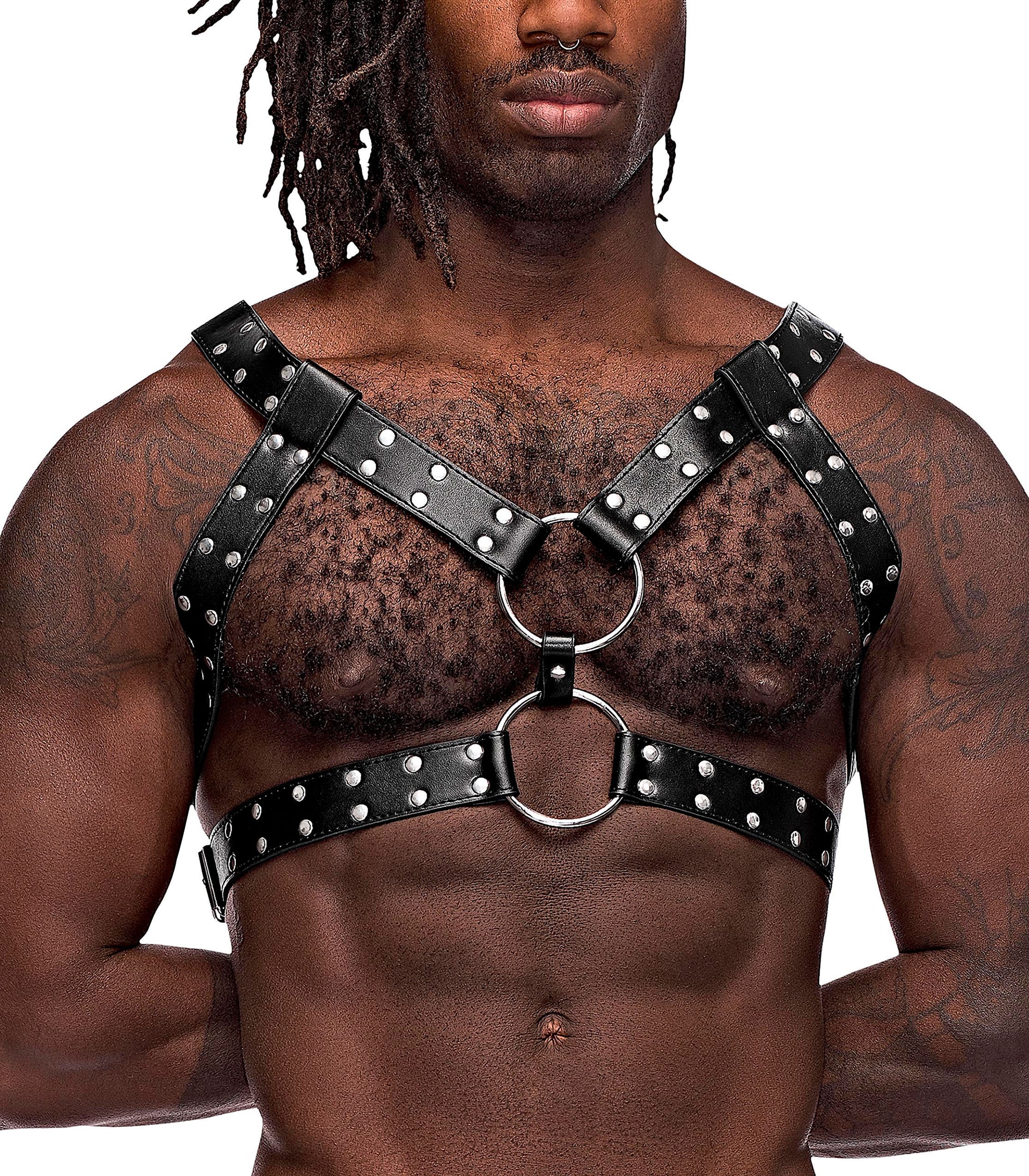 Gemini Leather Harness - One Size - Black MP-591266BK1S