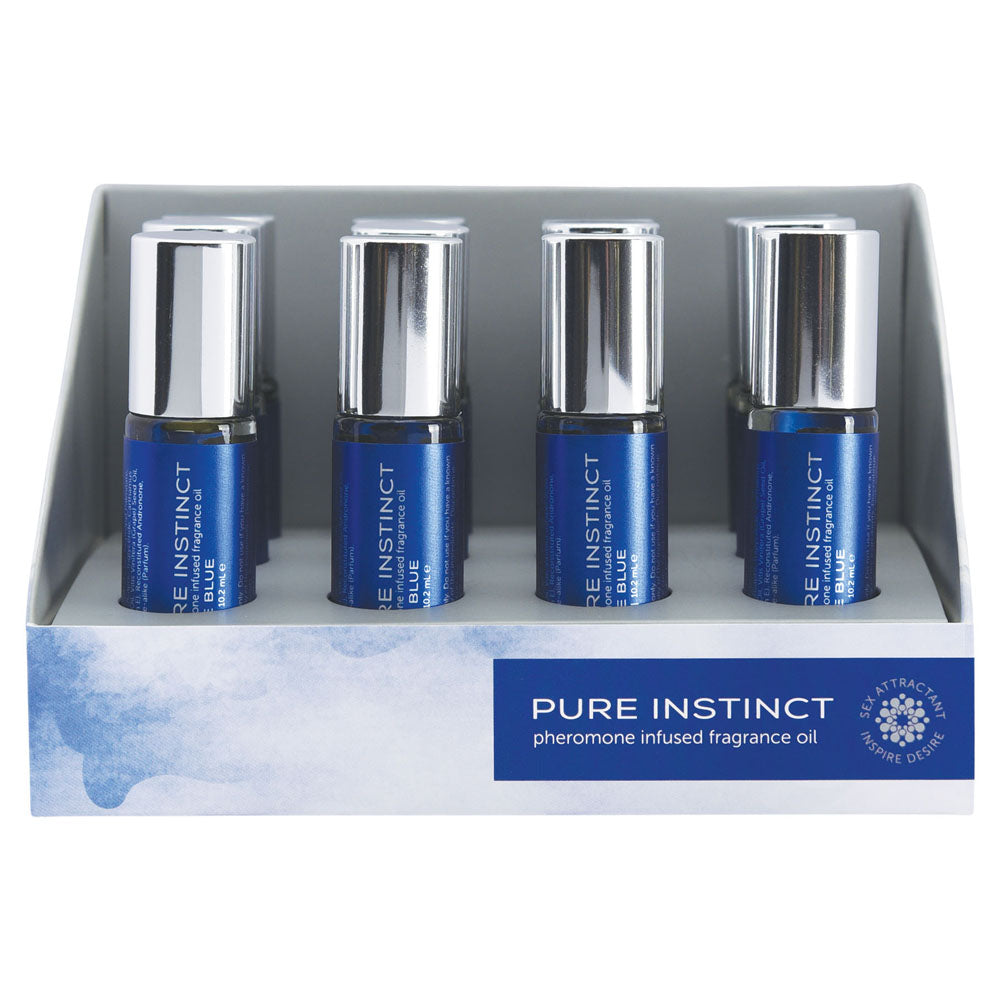 Pure Instinct Pheromone Fragrance Oil True Blue Roll on 12 Pc Display JEL4000-99