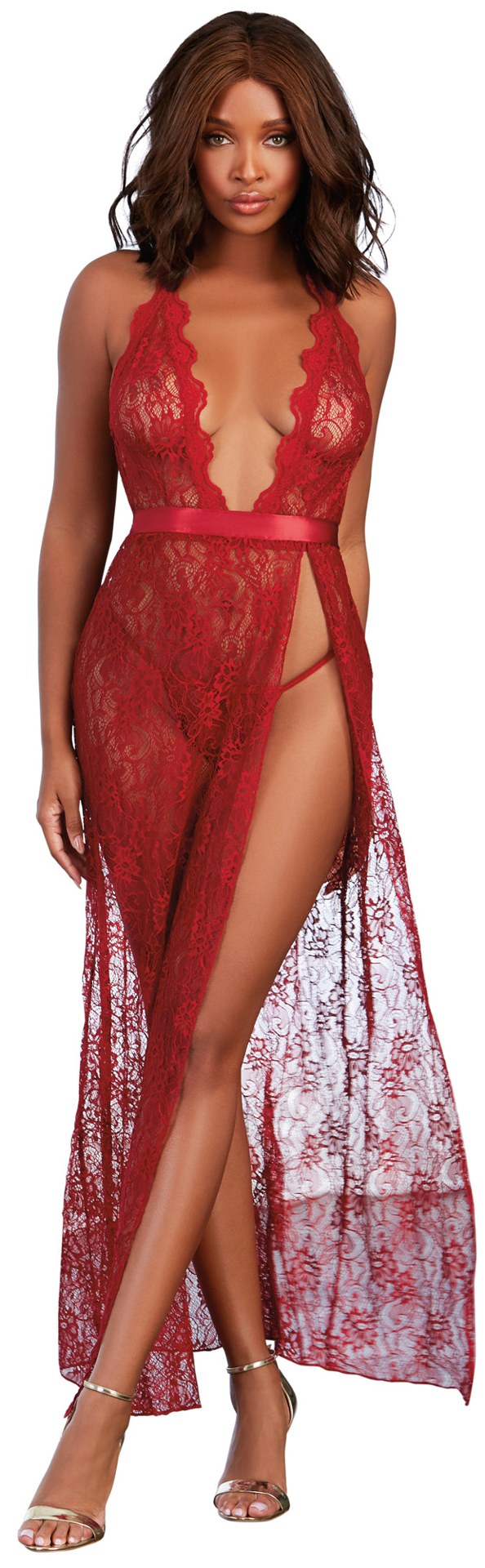 Gown, G-String - Medium - Garnet DG-10460GARM