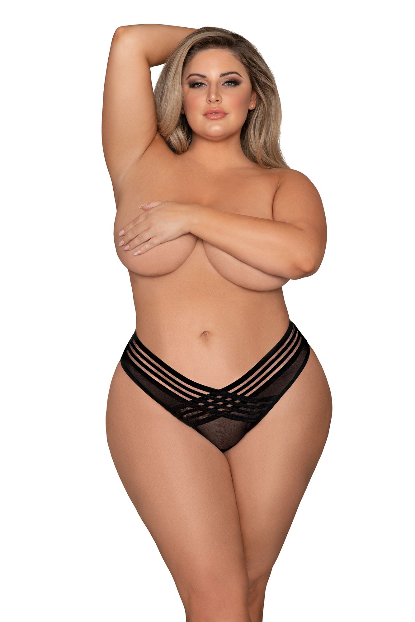 Strappy Panty - 2x - Black DG-1467XBLK2X