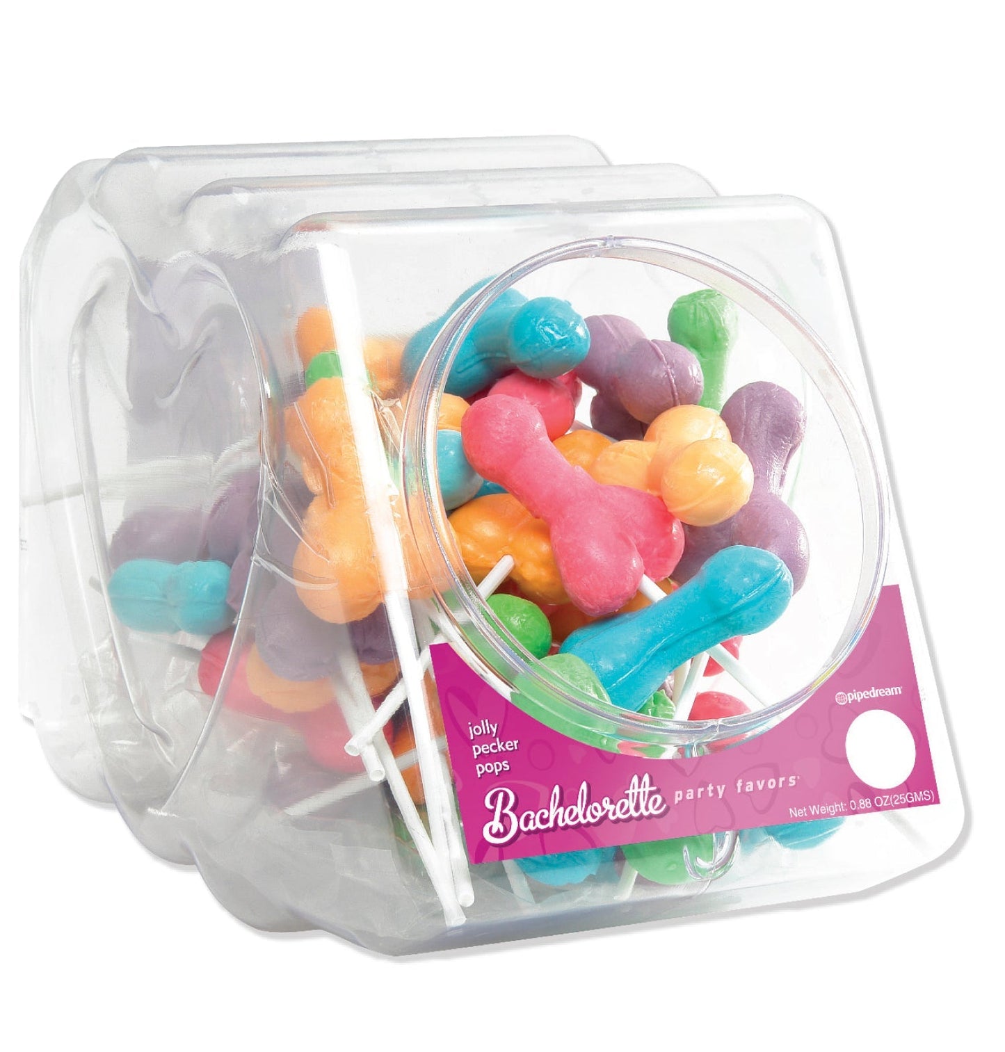 Bachelorette Party Favors - Jolly Pecker Pops - 50 Piece Fishbowl PD7429-99D